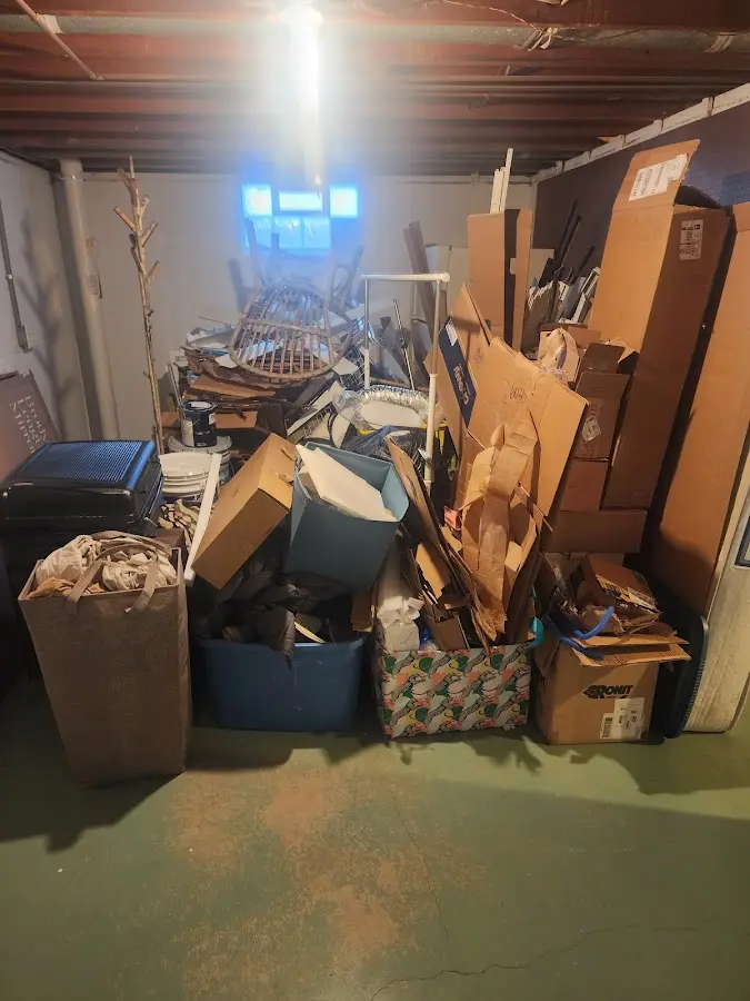 Roll-off dumpster container at job site for 2 Yard Dumpster Rental in Abingdon